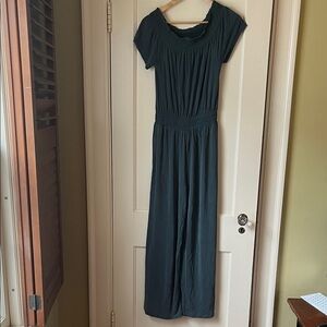 Chic Dark Teal Wide Leg Jumpsuit